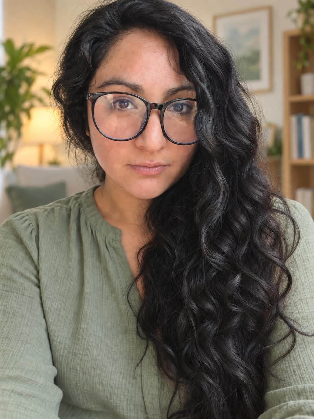 Retrato de Joselyn Patricia Díaz Araya, psicóloga, en un espacio profesional y acogedor
